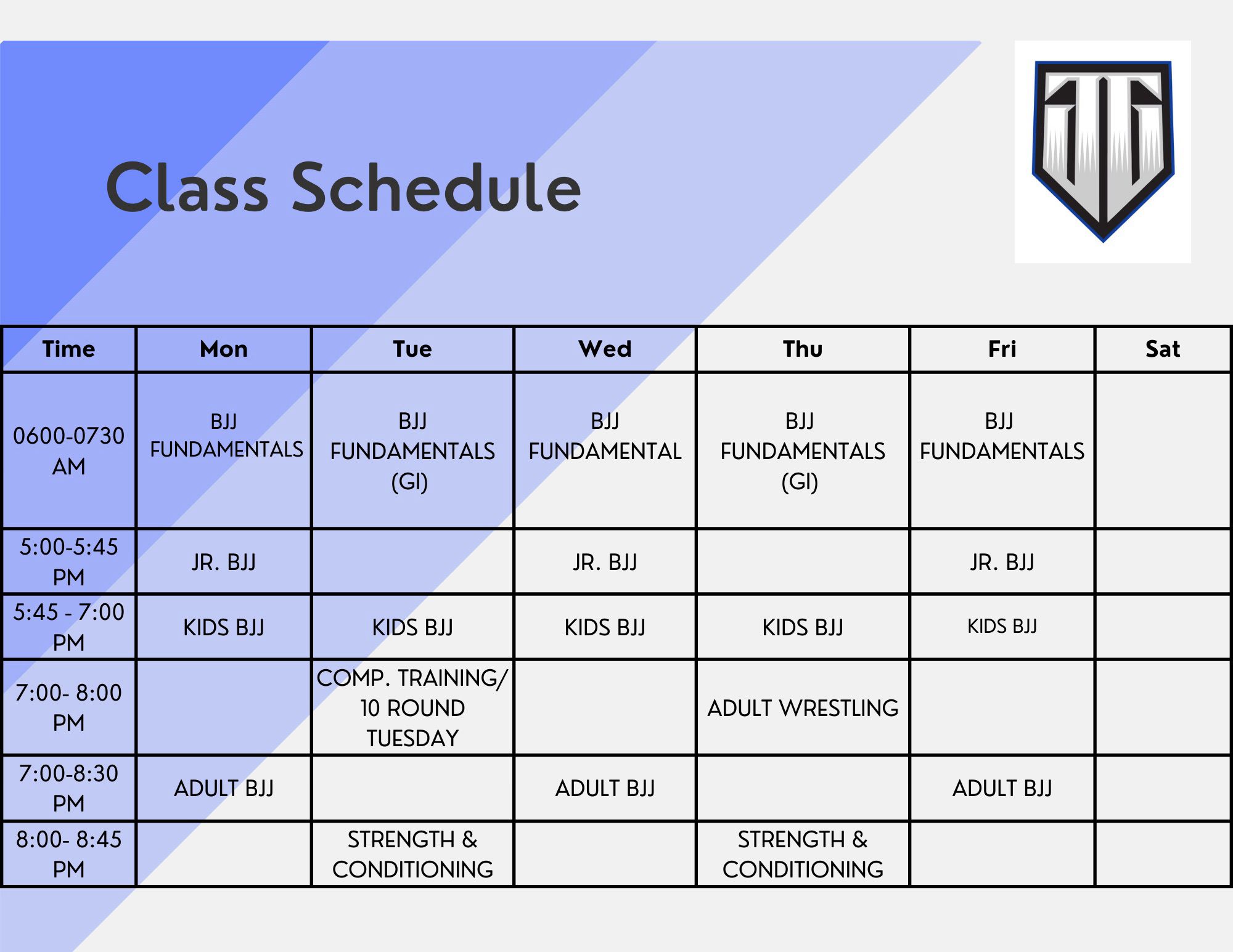 Weekly Schedule